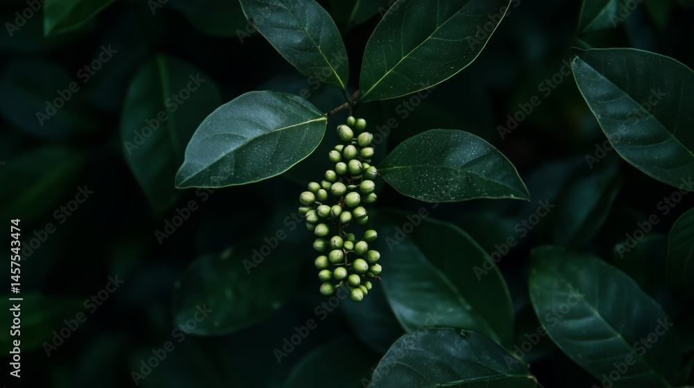 Griffonia plant with vibrant green leaves