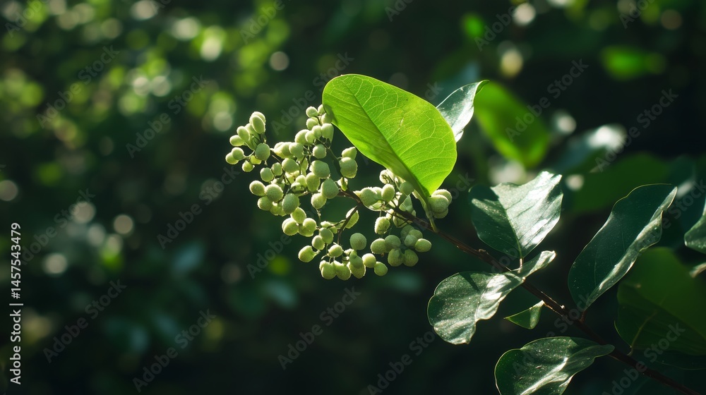 Griffonia plant with vibrant green leaves