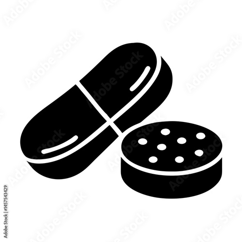 Pills and Tablet Medication Illustration for Medical and Pharmaceutical Needs