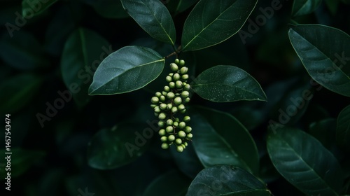 Obraz na płótnie Griffonia plant with vibrant green leaves w salonie