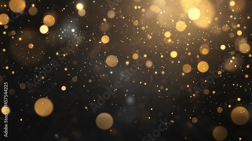 Abstract background with golden particles © Solikah