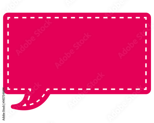 シンプルなカラーの吹き出し　四角形