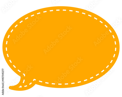 シンプルなカラーの吹き出し　丸形