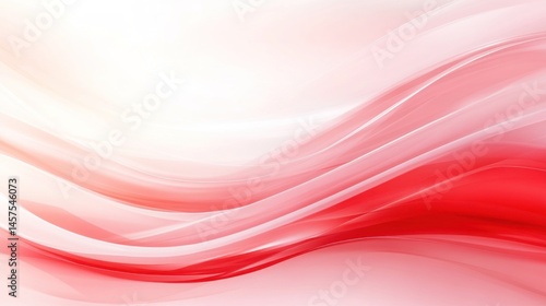 Flowing red waves abstract background