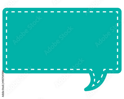 シンプルなカラーの吹き出し　四角形