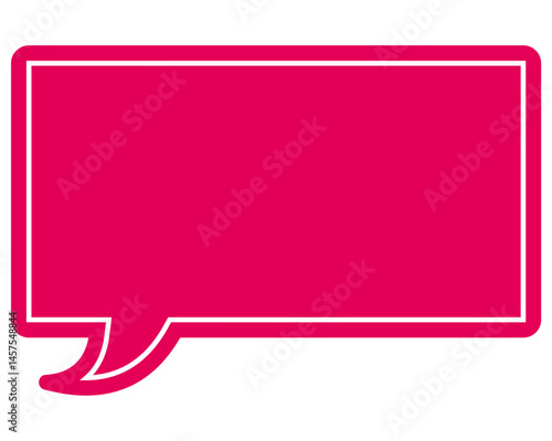 シンプルなカラーの吹き出し　四角形