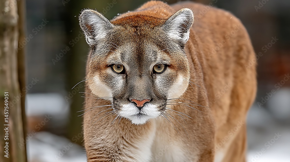 Naklejka premium A feline looks directly into the camera.