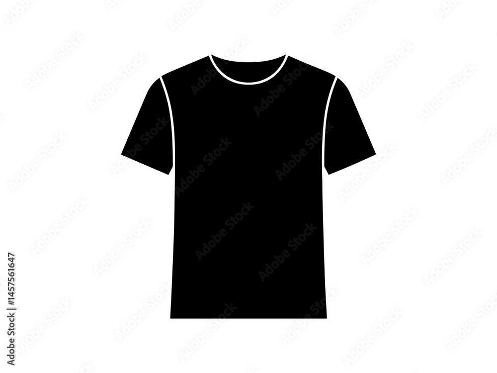 Naklejka premium black t shirt silhouette design