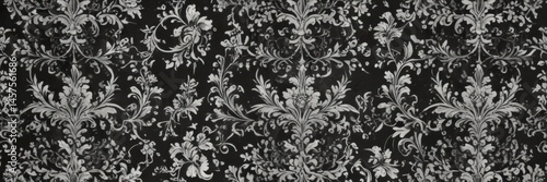Wallpaper Mural Classic black & white damask  Intricate floral scrolls & swirls , classic, textile, repeating Torontodigital.ca