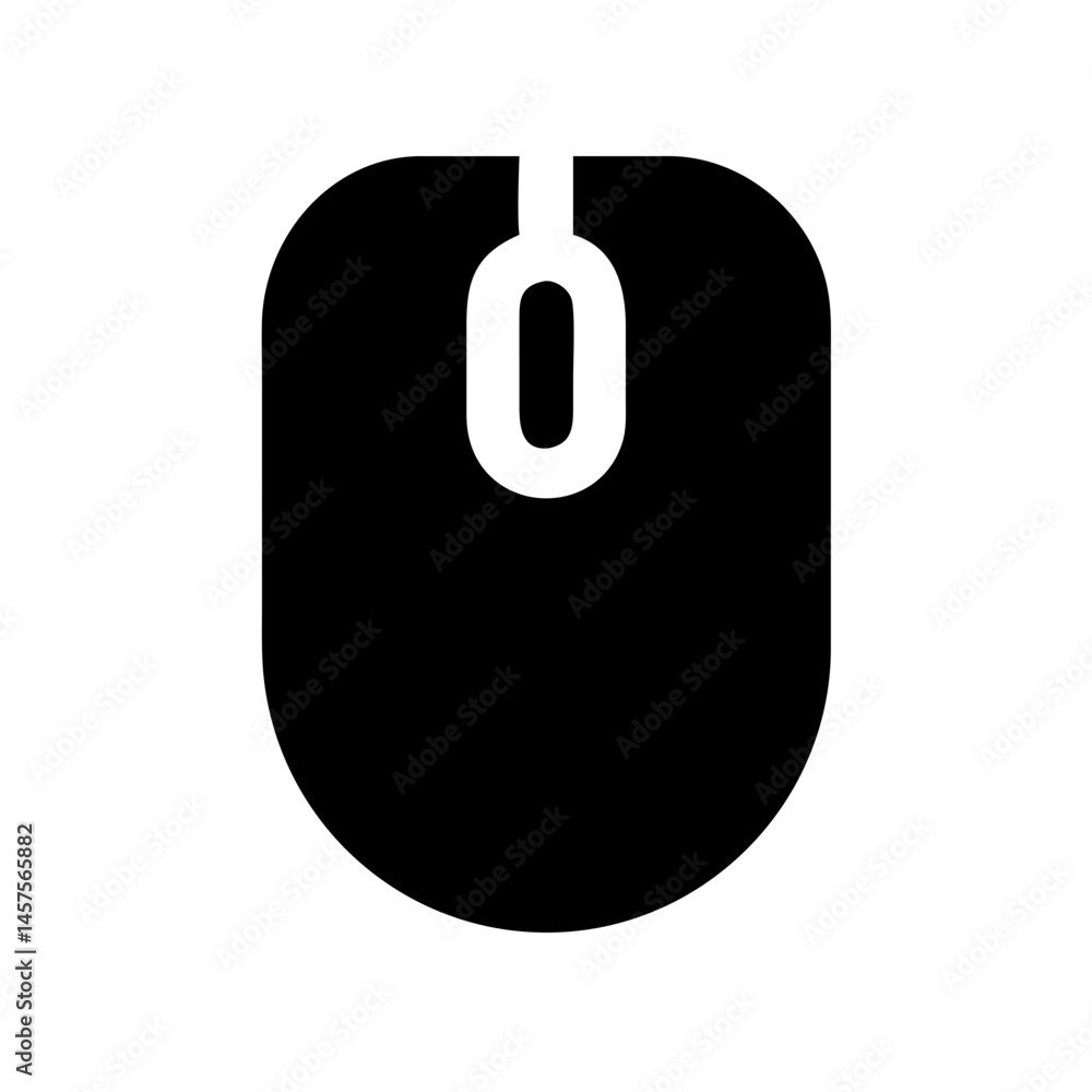 computer mouse glyph vector illustration
