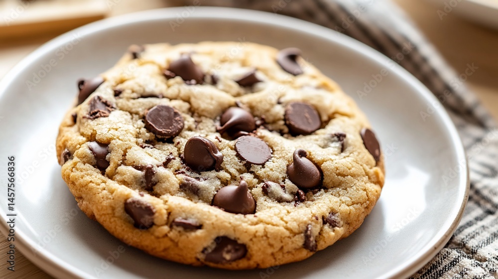 Gourmet Chocolate Chip Cookie on a Plate Gourmet Chocolate Chip Cookie on a Plate