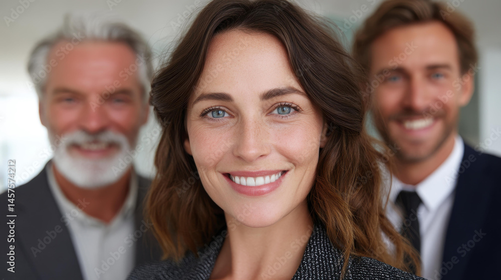 A group of diverse business professionals collaborating in a modern office space, exuding teamwork and innovation. A group of diverse business professionals collaborating in a modern office space, exuding teamwork and innovation.