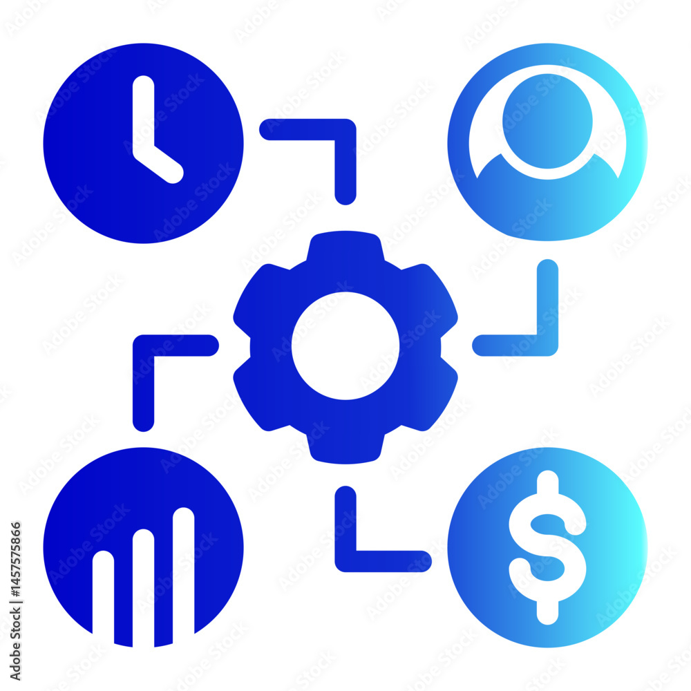 Resource Management Icon # Resource Allocation Pack # Solid Gradient Style Resource Management Icon # Resource Allocation Pack # Solid Gradient Style
