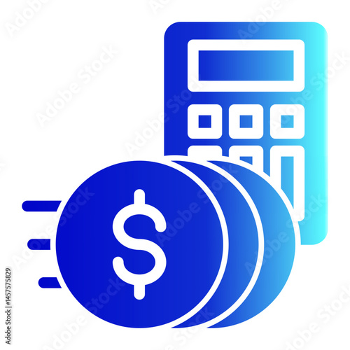 Cost Icon # Resource Allocation Pack # Solid Gradient Style