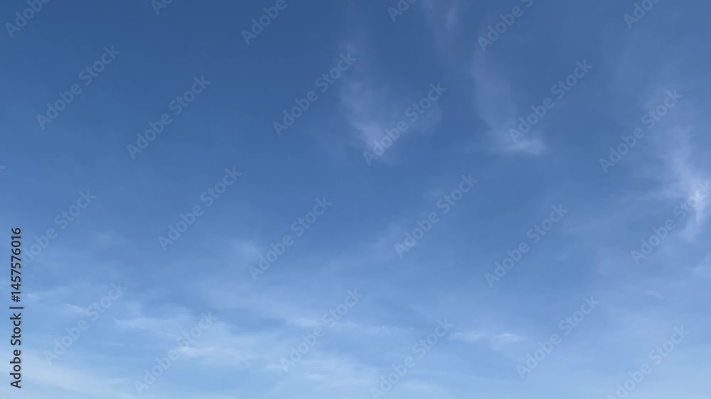 Blue Sky With Cirrus Clouds, Spinning 360 Degrees, Horizontal Video Blue Sky With Cirrus Clouds, Spinning 360 Degrees, Horizontal Video