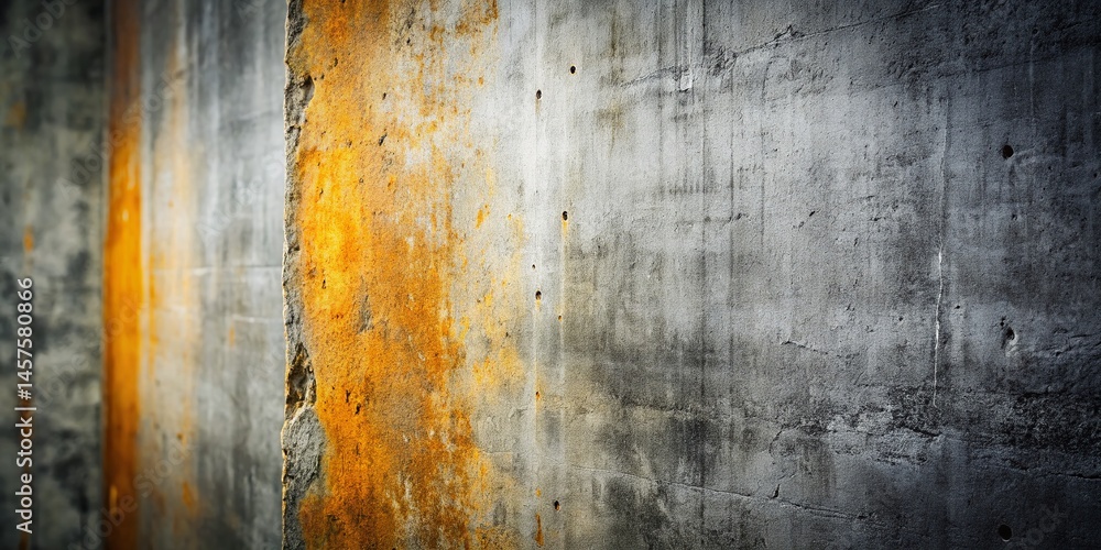Fototapeta premium Abstract Gray Concrete Wall Texture: Aged, Weathered Concrete Background for Design