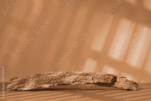 Tree bark on peach background