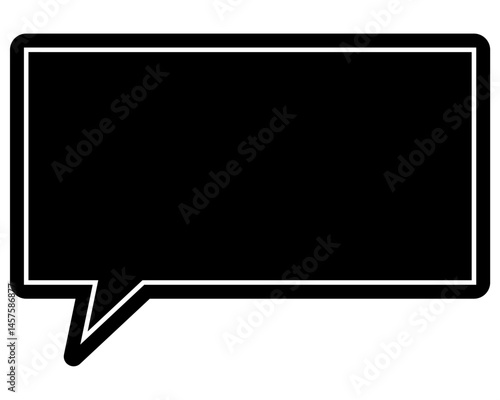 シンプルなカラーの吹き出し　四角形