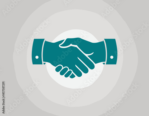 Handshake Between Two Hands Representing Unity and Cooperation