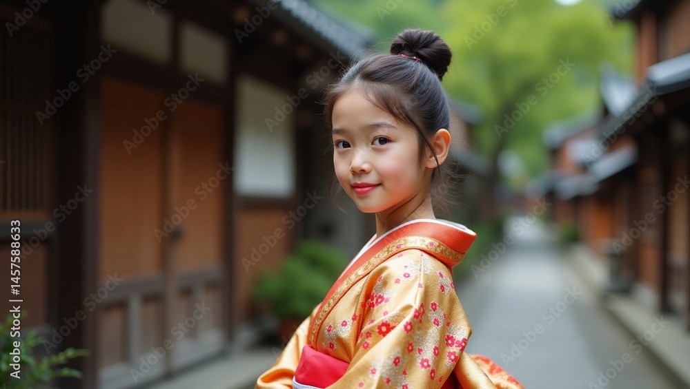 Japanese Girl in Kimono - A Traditional Beauty Japanese Girl in Kimono - A Traditional Beauty