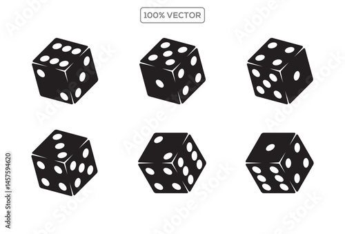 casino game dice vector template illustration