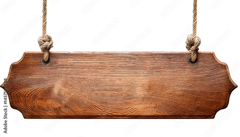 Wooden Sign Hanging by Rope Wooden Sign Hanging by Rope