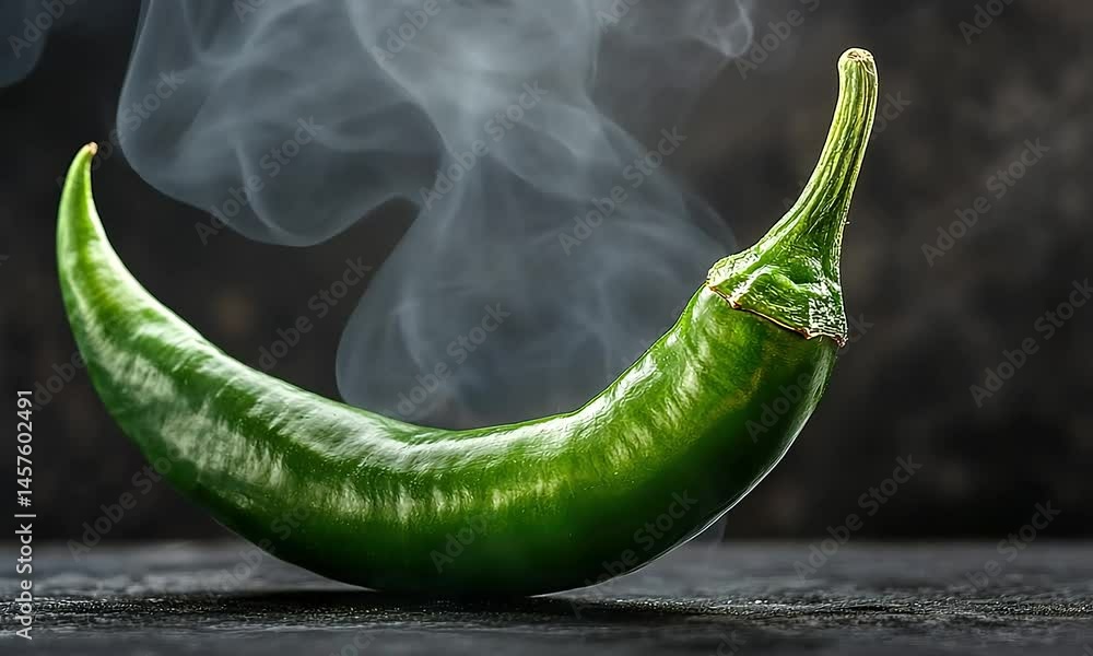 Green chili pepper steaming