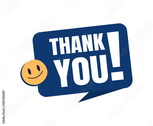Thank you speaking bubble isolated on white. Thank you speech dialogue text. Talk bubble frame, dialog box, cloud