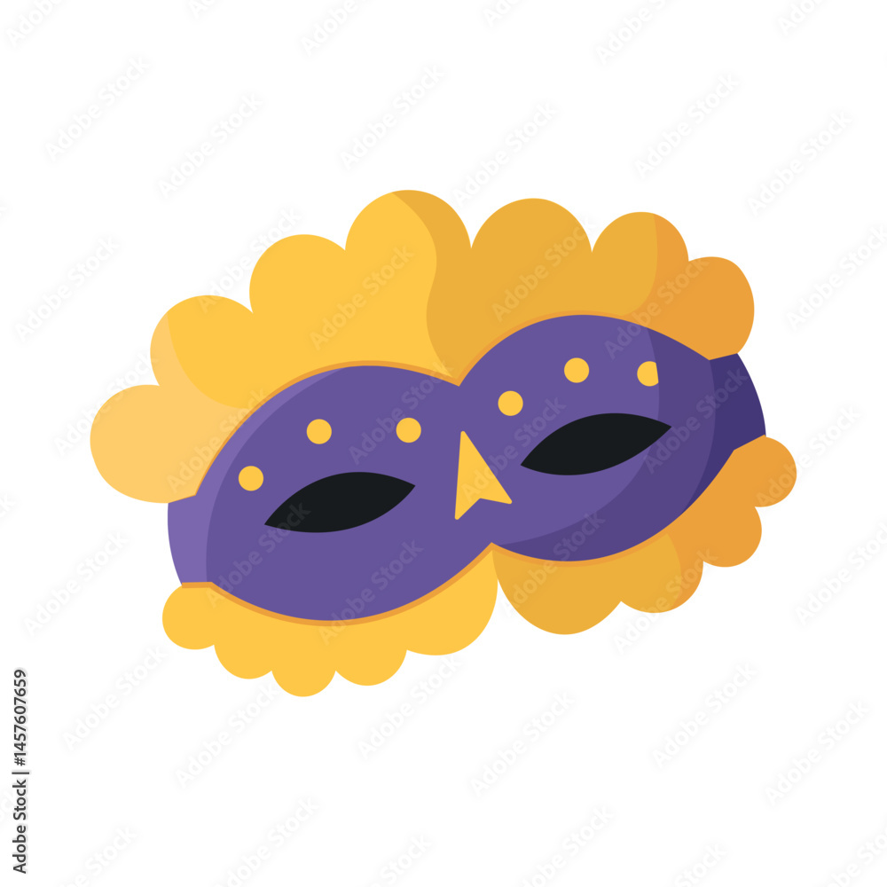 Obraz premium Purple carnival mask design. Vector