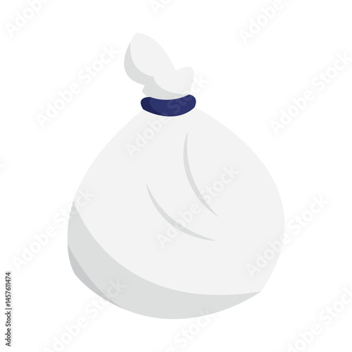 White trash bag. Vector
