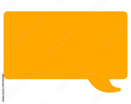 シンプルなカラーの吹き出し　四角形