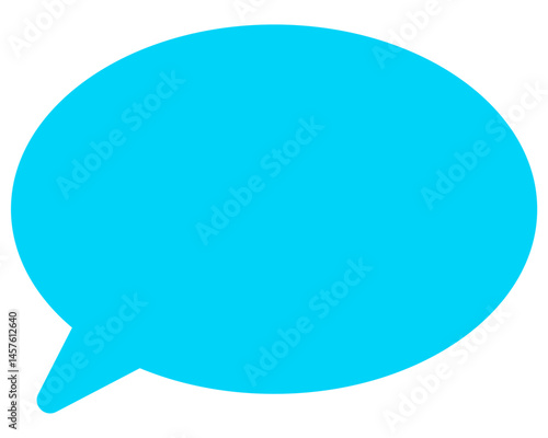 シンプルなカラーの吹き出し　丸形