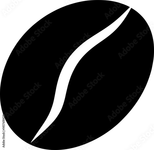 coffee bean icon silhouette isolated vector
