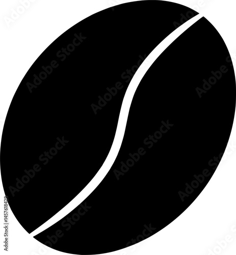 coffee bean icon silhouette isolated vector
