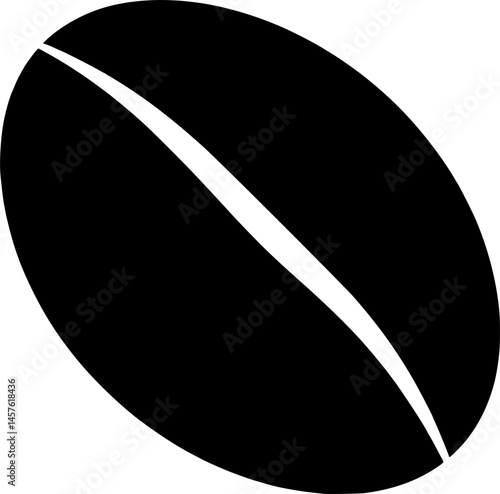 coffee bean icon silhouette isolated vector
