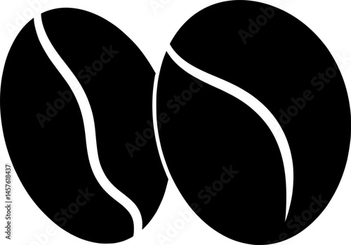 coffee bean icon silhouette isolated vector
