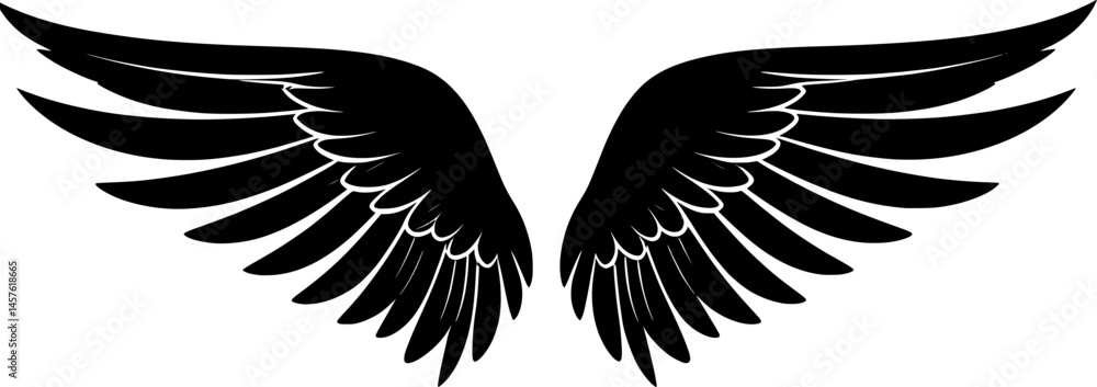 Obraz premium simple wing icons vector 