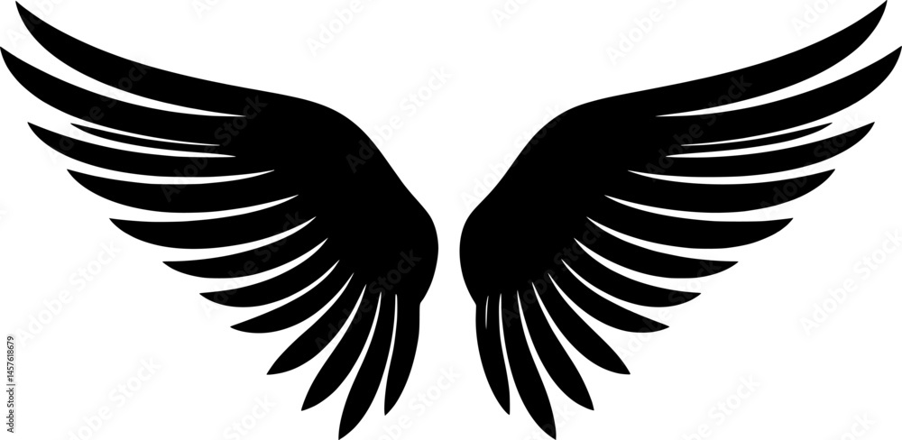 Obraz premium simple wing icons vector
