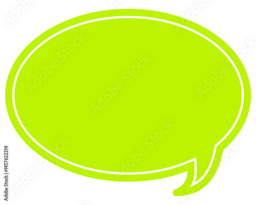 シンプルなカラーの吹き出し　丸形