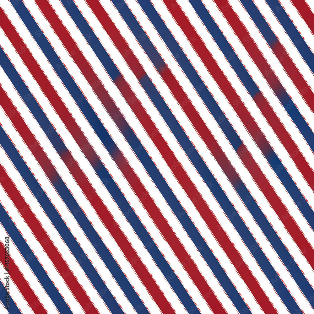 Stripe Pattern in USA Colors on White Stripe Pattern in USA Colors on White