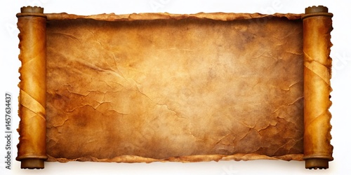 Ancient Scroll Paper Texture Background Banner for Food Photography