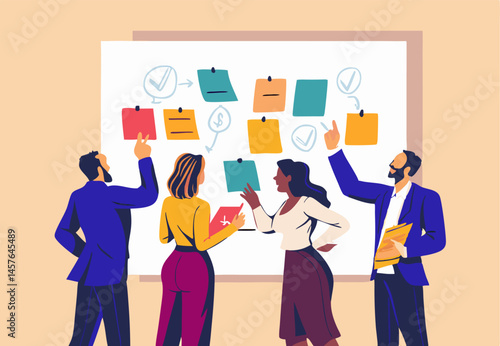 Team Brainstorming Session, Project Planning, Agile Workflow