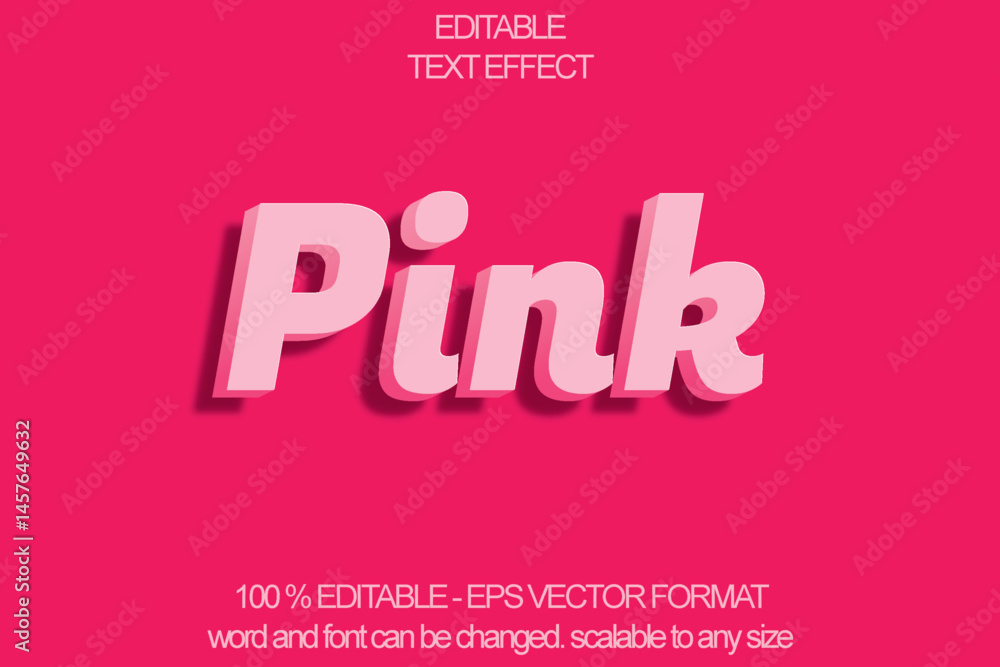 3d Pink bold text effect, editable text effect 3d Pink bold text effect, editable text effect