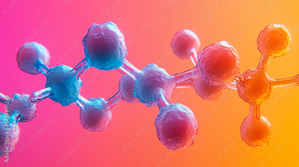 Close-up macro of a nanotechnology molecular fiber reveals intricate structure and interconnections, symbolizing innovation in advanced science, material engineering, biotechnology, and medicine.
