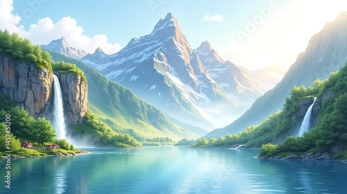 Reflective Bliss: A Peaceful Mountain Oasis