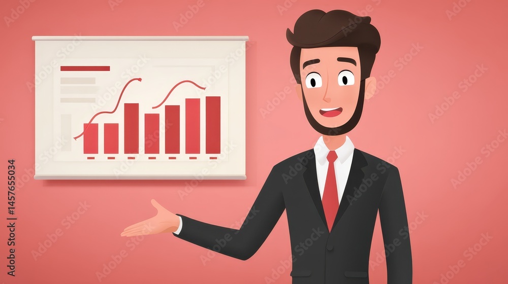 Businessman analyzing growth chart, unveiling key insights for strategic decisionmaking Businessman analyzing growth chart, unveiling key insights for strategic decisionmaking