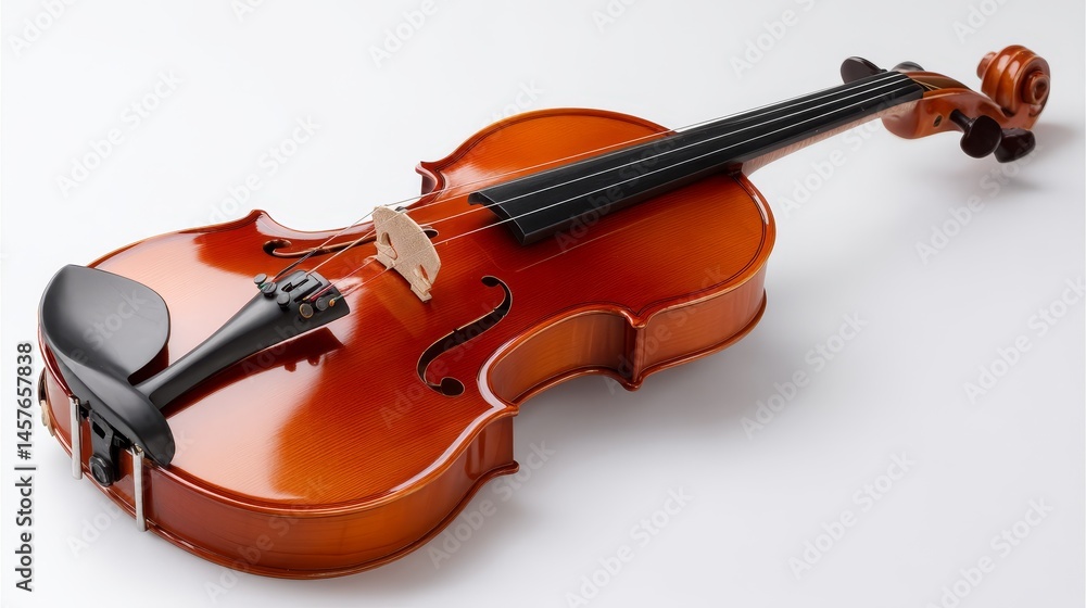 Fototapeta premium The timeless elegance of a violin, closeup of craftsmanship and musical harmony
