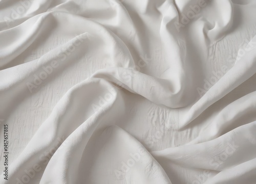 Wrinkled white linen fabric, seamless texture ,  design,  backdrop