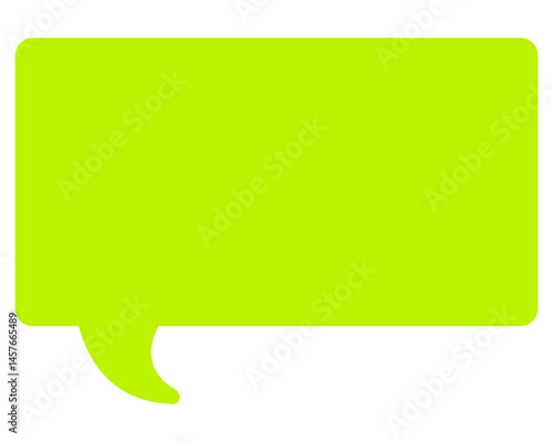 シンプルなカラーの吹き出し　四角形