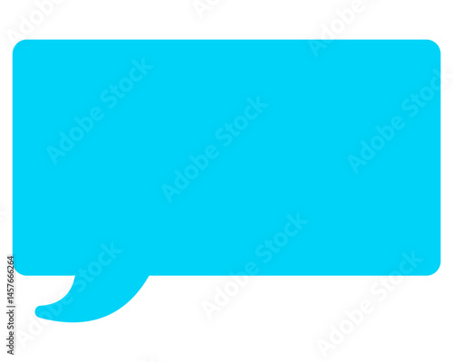 シンプルなカラーの吹き出し　四角形